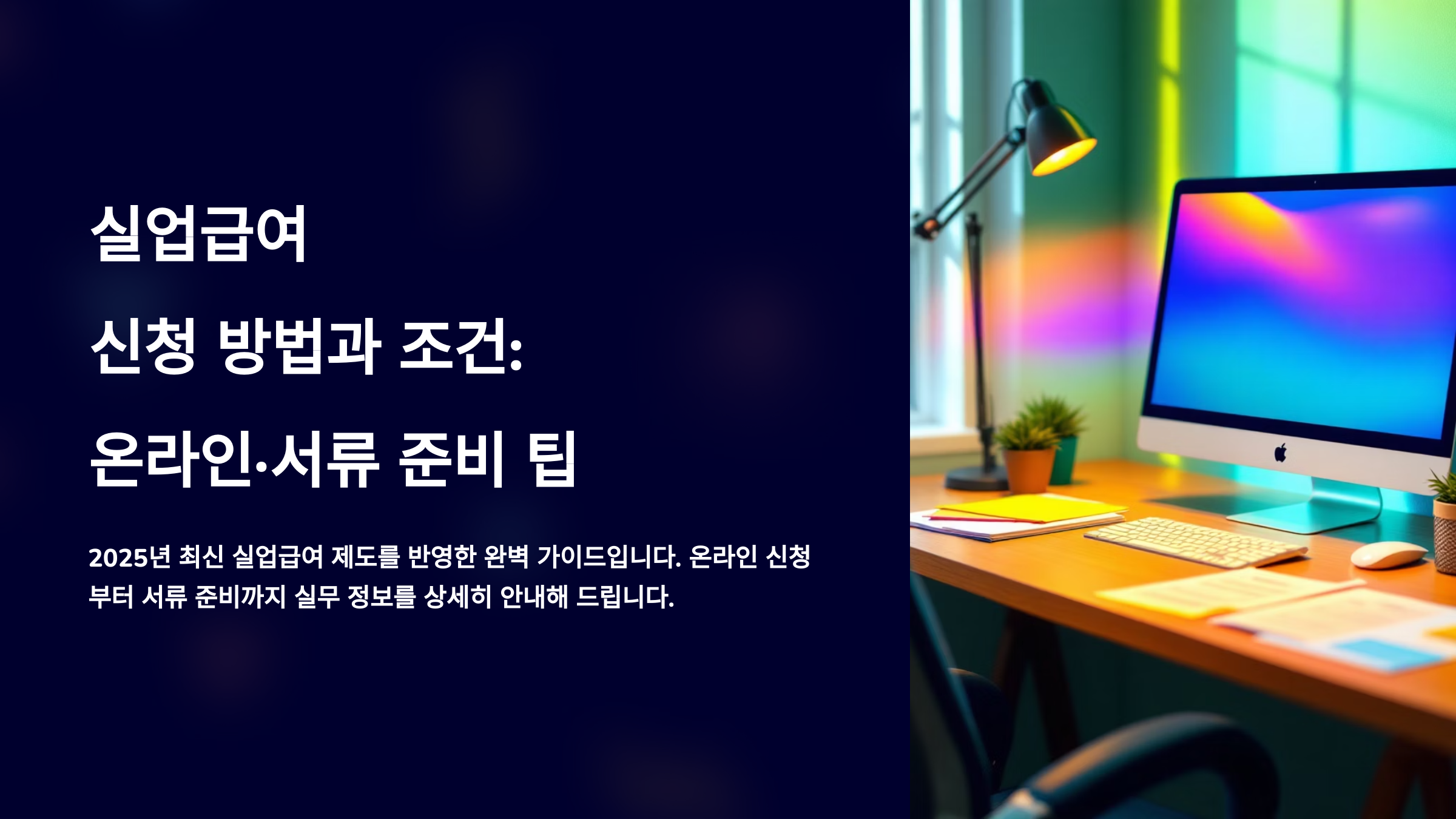 실업급여 신청 방법과 조건: 온라인&middot;서류 준비 팁