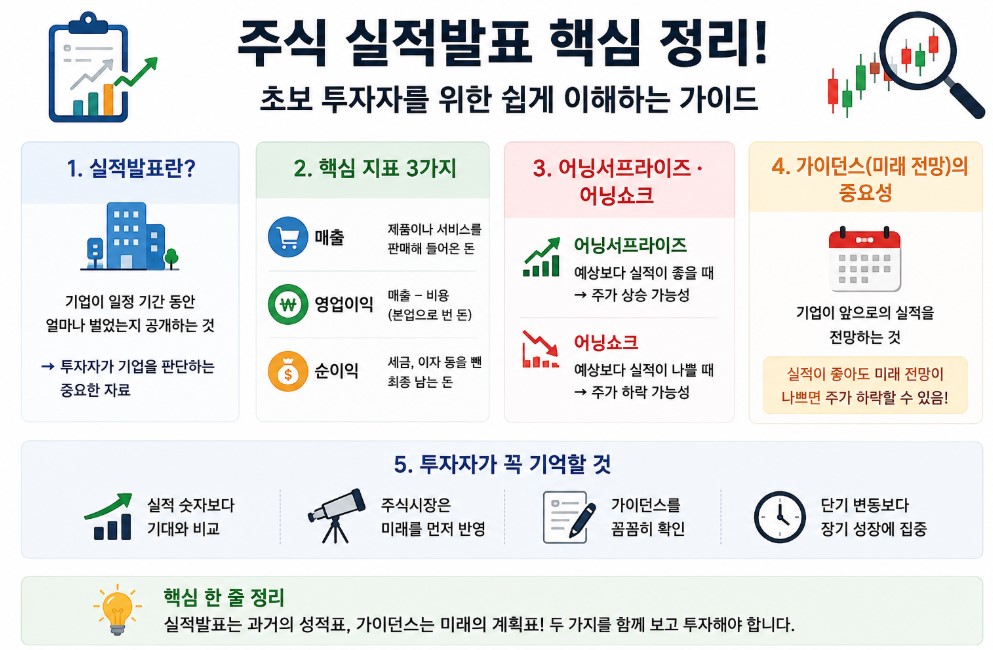 실적발표·어닝서프라이즈·가이던스 쉽게 이해하기