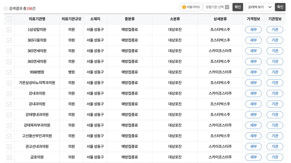 서울성동구-대상포진-접종가능병원