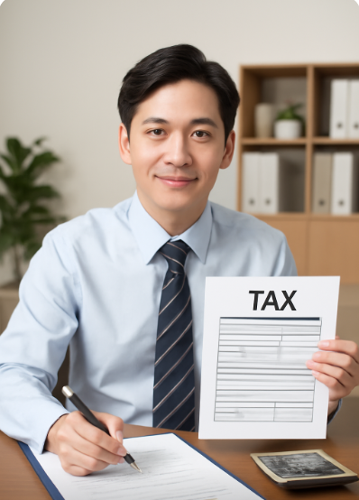 세금 신고하는 남성