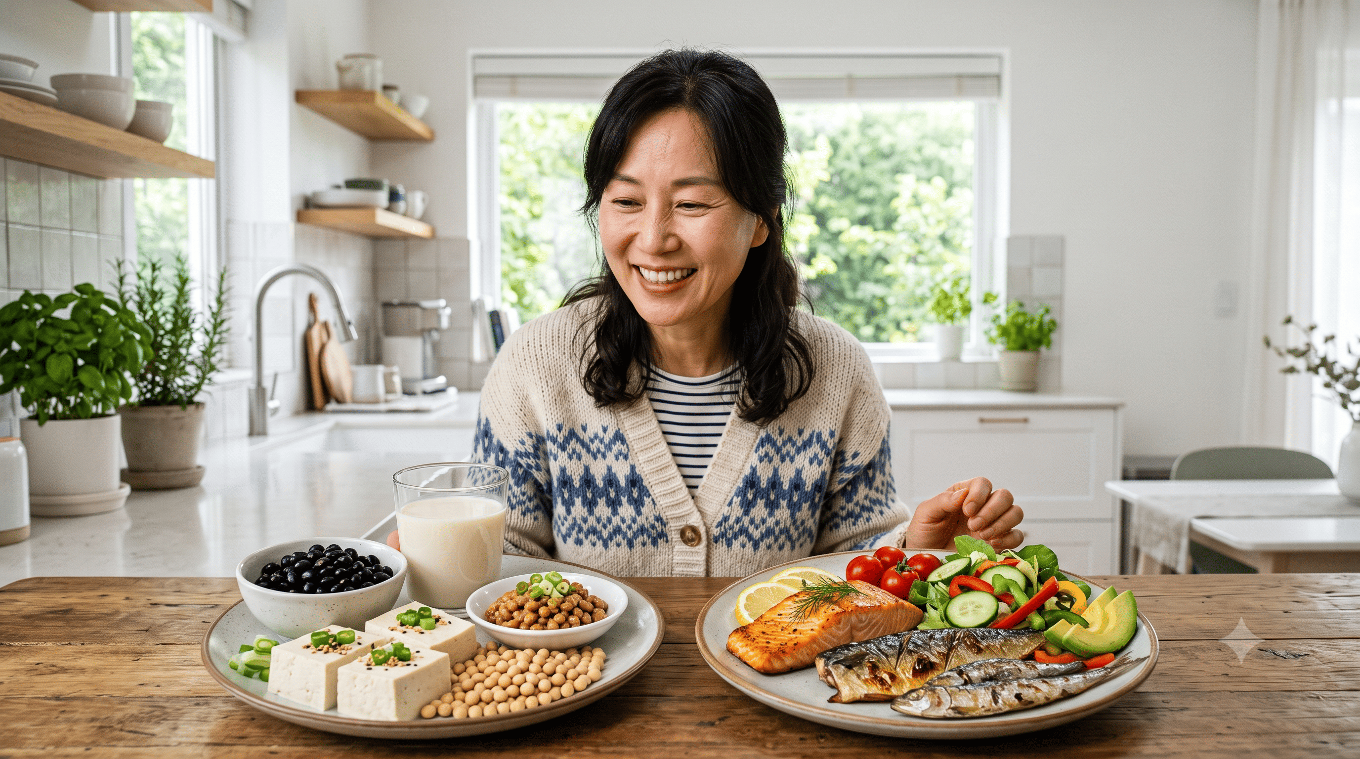 콩과 생선, 갱년기에는 어떤 음식이 더 좋을까요?