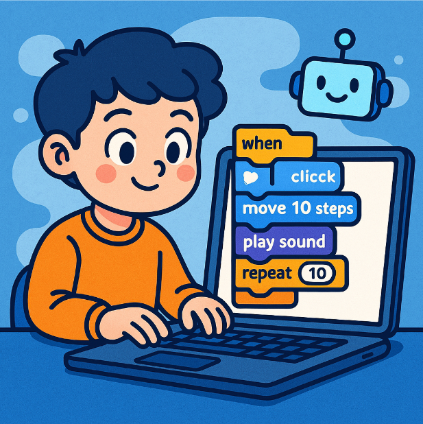 초등학생의 코딩 관련 사진