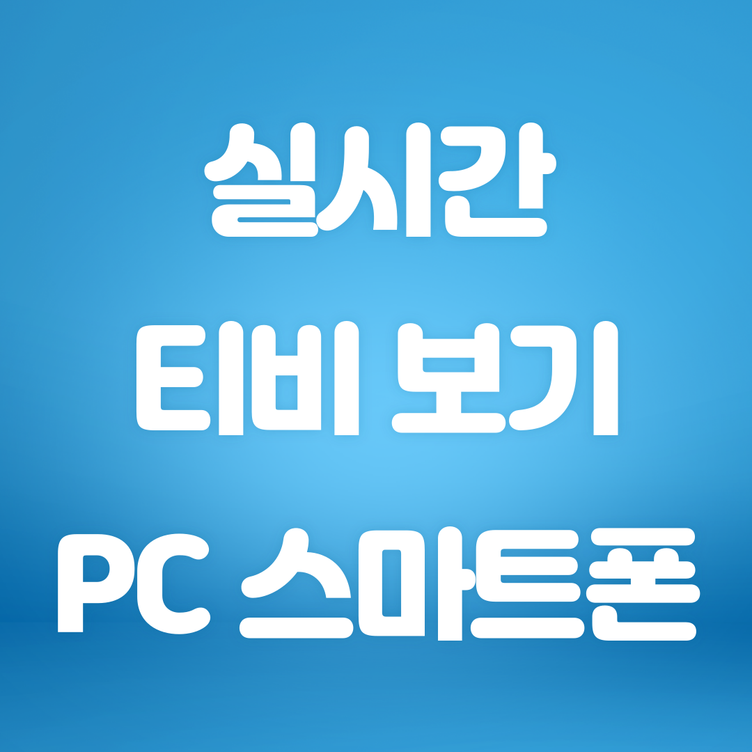 컴퓨터로 실시간 티비보기