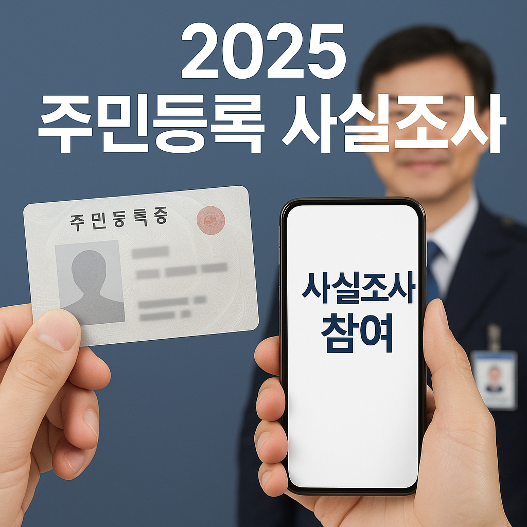 2025 주민등록 사실조사, 비대면 참여 방법부터 과태료 유의사항까지