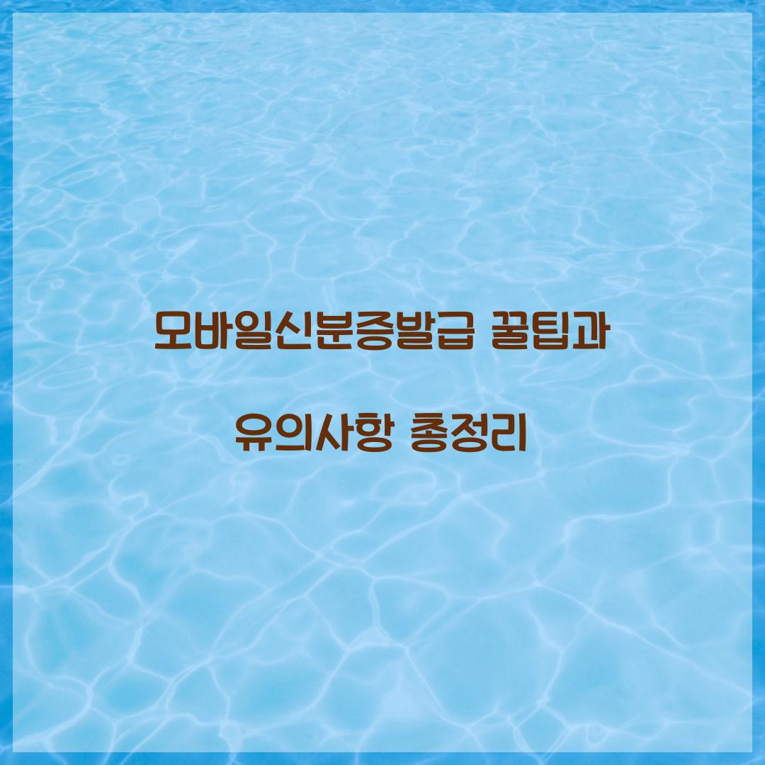 모바일신분증발급
