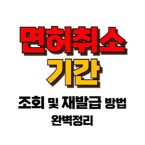 면허취소기간 조회 썸네일