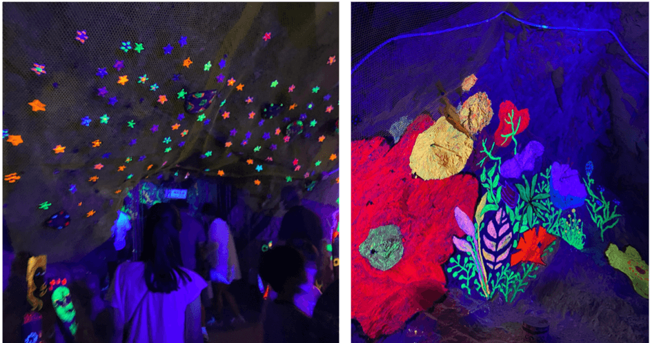 야광으로-꾸며진-동굴벽