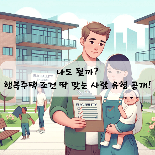나도 될까? 행복주택 조건 딱 맞는 사람 유형 공개!
