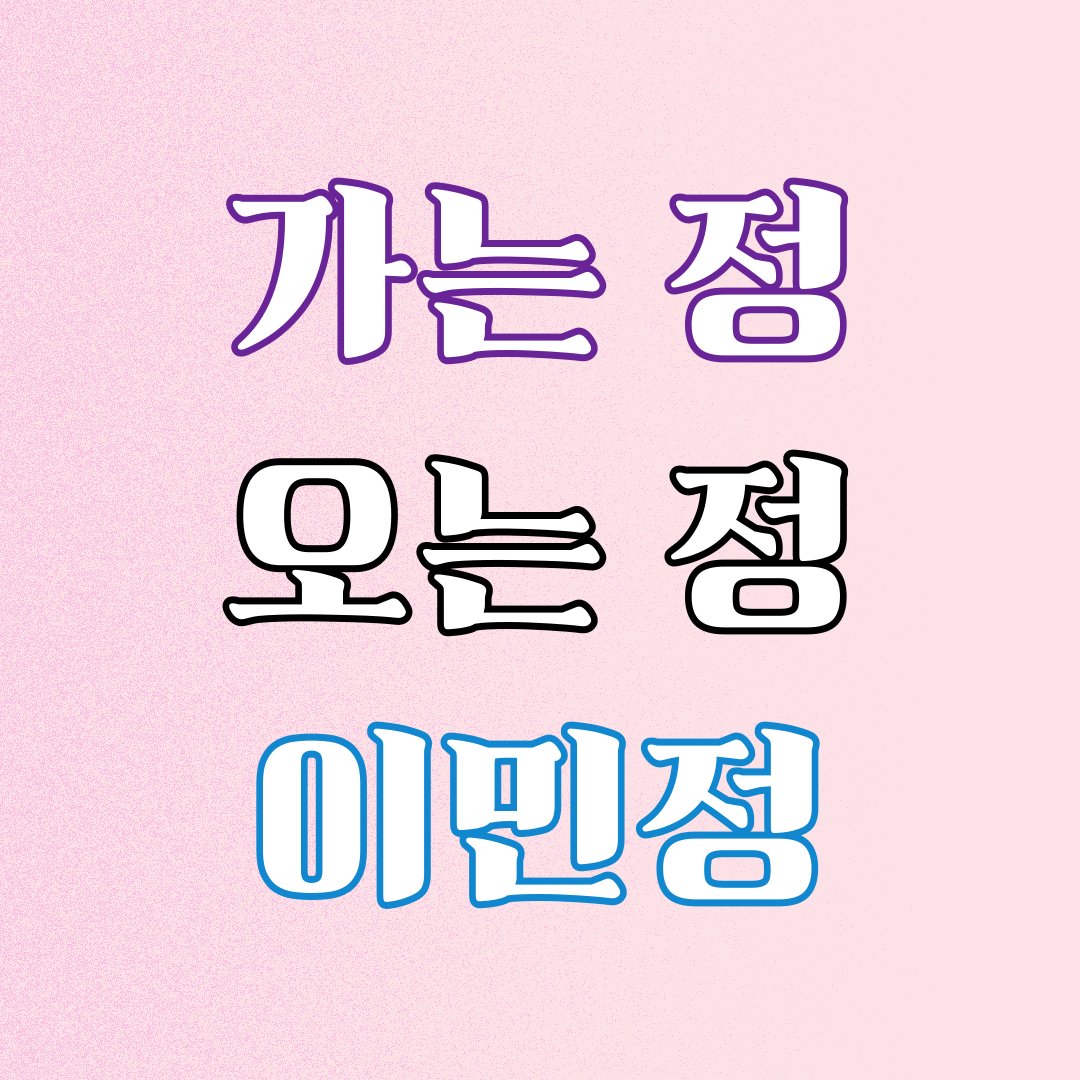 가는정 오는정 이민정