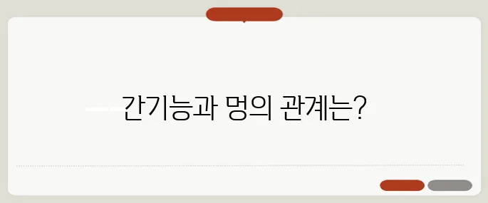 멍이 잘드는 이유 간기능과 연관 있는 경우도