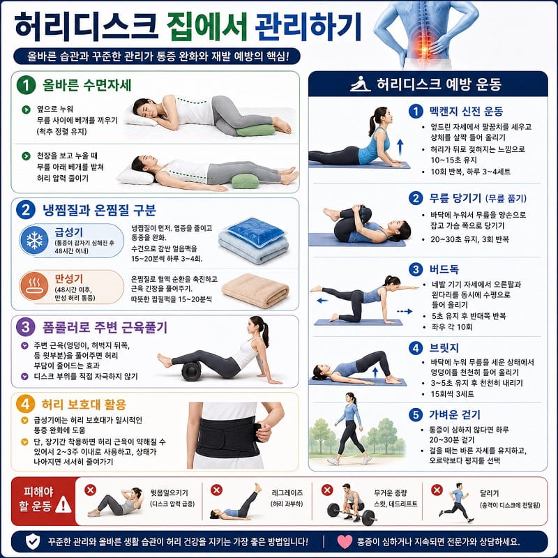 허리디스크 관리하기