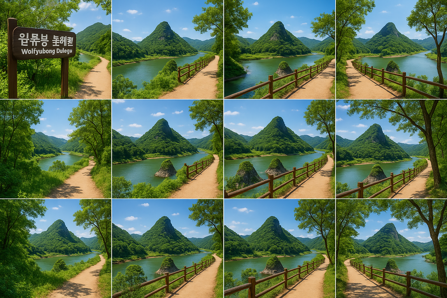 영동 월류봉 둘레길 걷기 명소 가을, 단풍, 추천