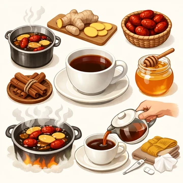 대추와 생강을 넣어 계피차 끓이는 과정15