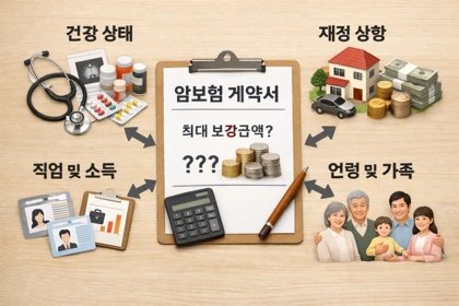 암보험 보장금액과 최대보장금액 기준을 설명하는 이미지9