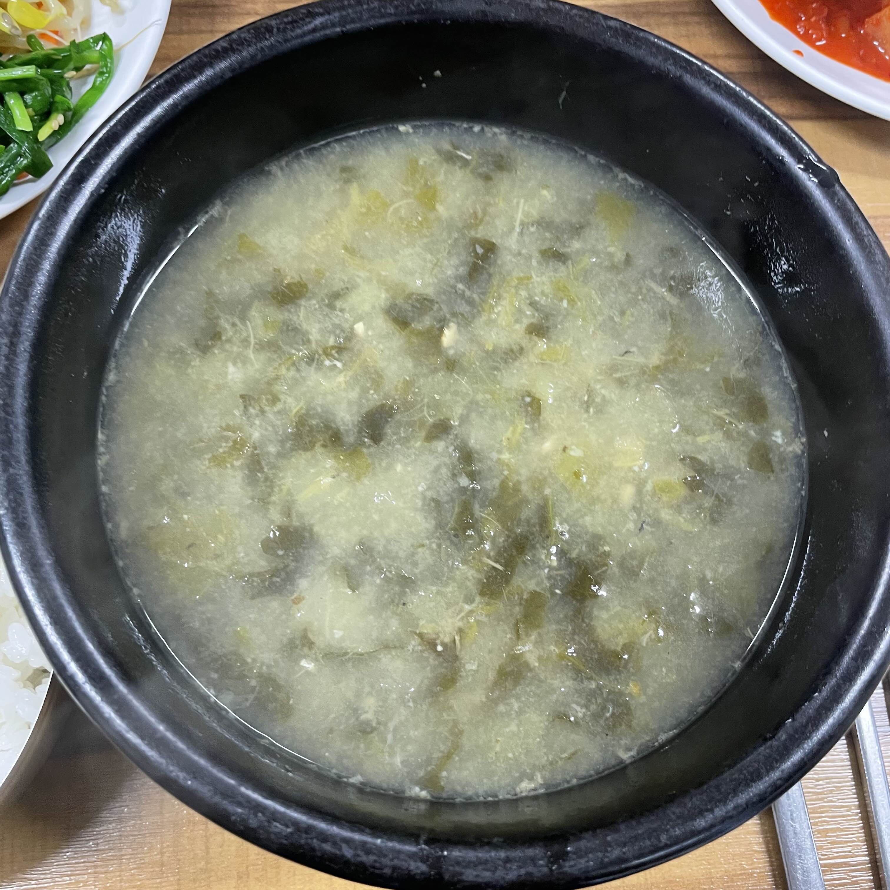 통영 가마솥 시락국 사진