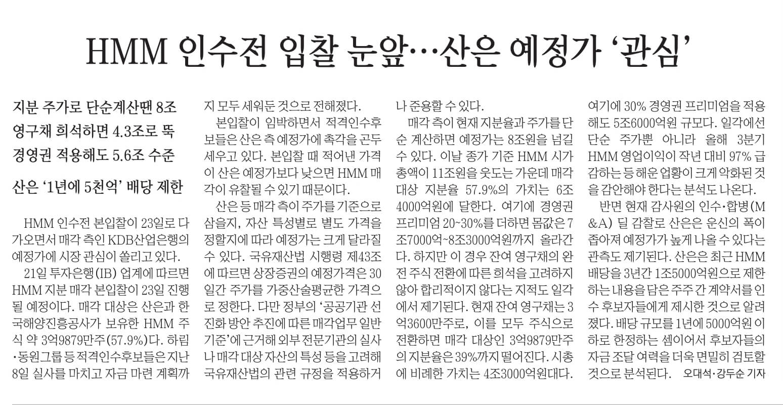 11월 22일 수 신문스크랩