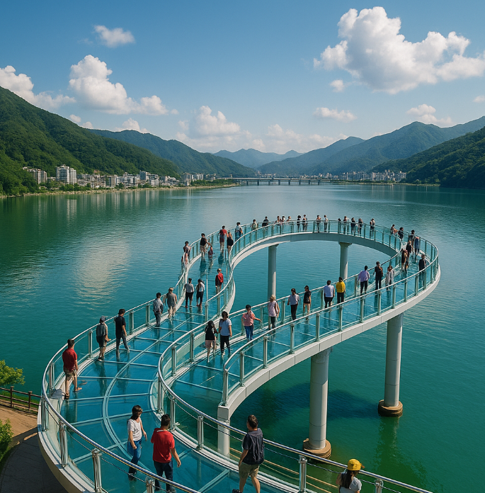 춘천여행 소양강 스카이워크모습