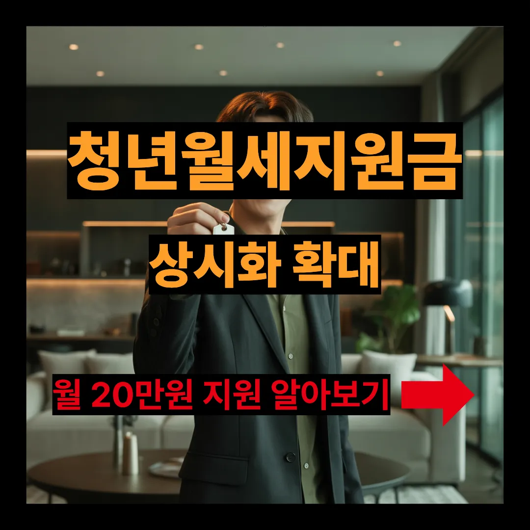 청년월세지원금 상시화 확대 월20만원 지원 알아보기