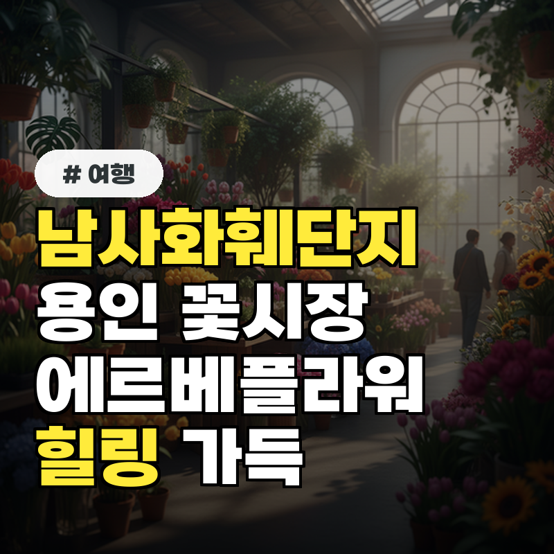 남사화훼단지 용인꽃시장 에르베플라워 마켓 힐링스팟