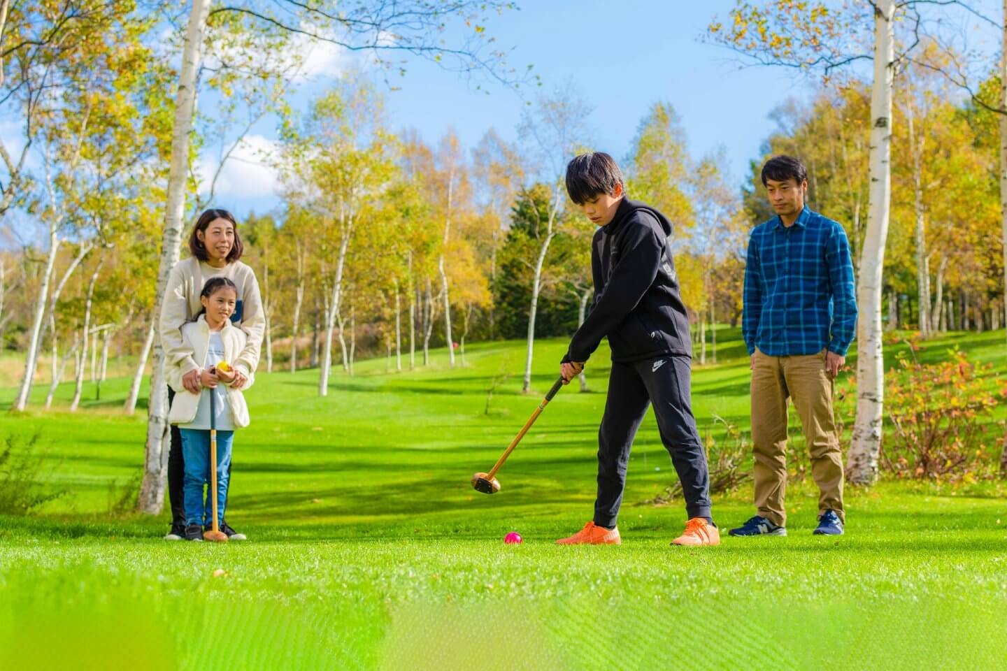 온가족 가을 파크골프