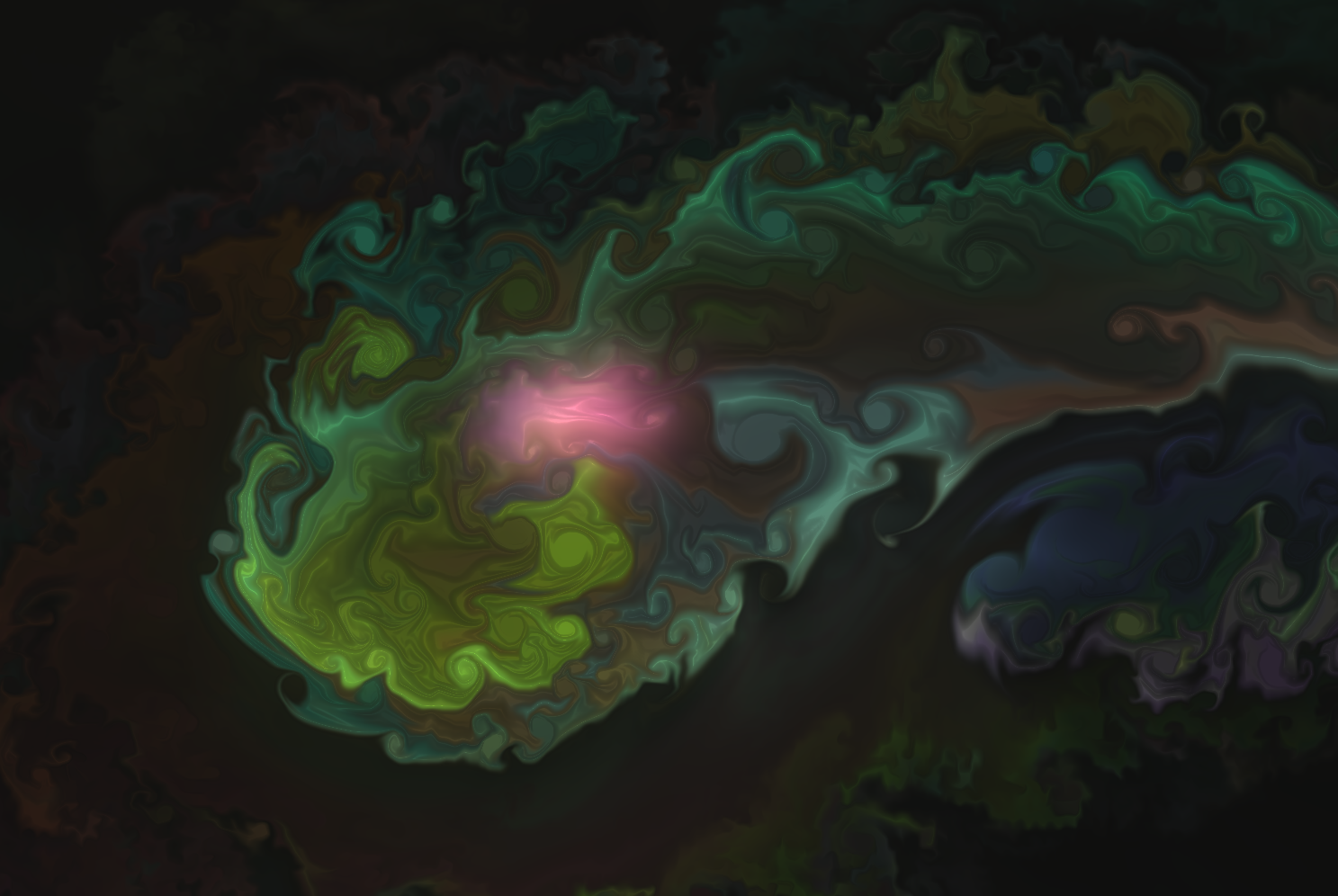 Lively Wallpaper 적용. 마우스의 움직임에 따라 화면이 움직인다.