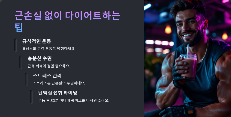 단백질 쉐이크 레시피, 근손실 없이 다이어트하는 법