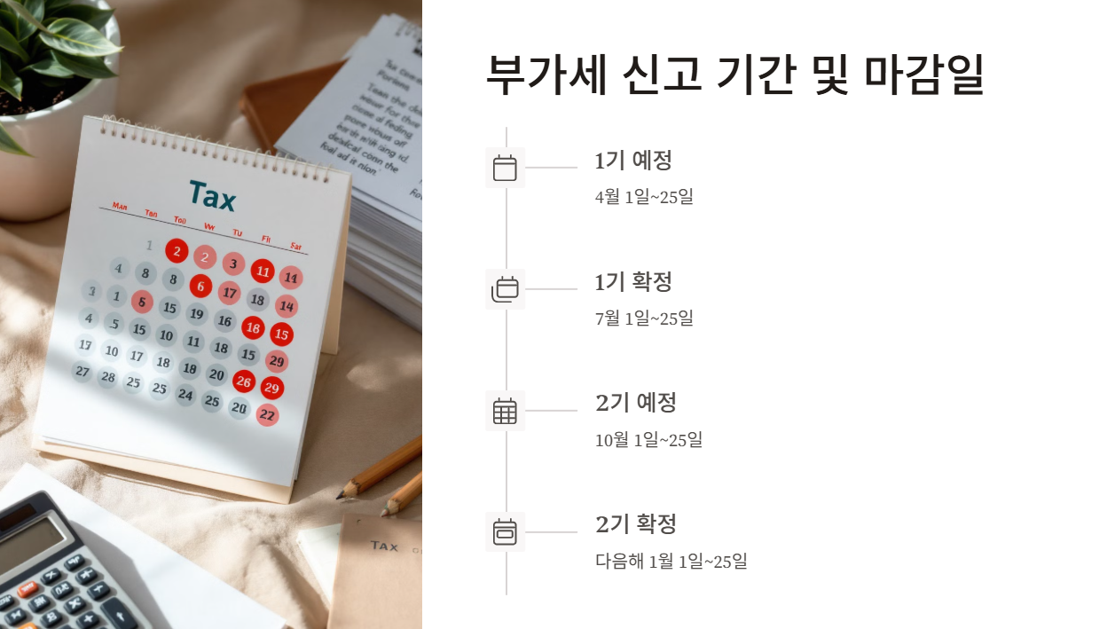 부가세 신고 기간 및 마감일