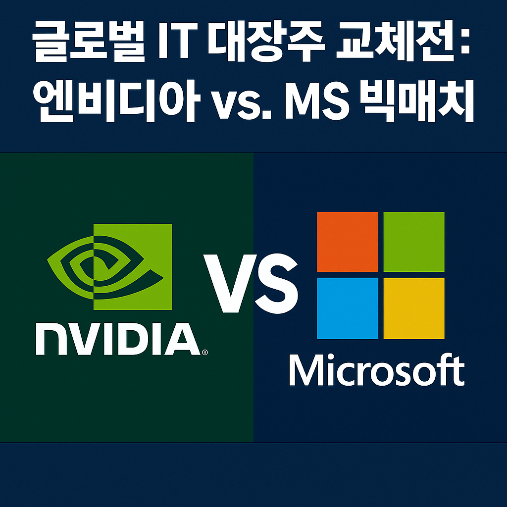 글로벌 IT 대장주 교체전: 엔비디아 vs. MS 빅매치