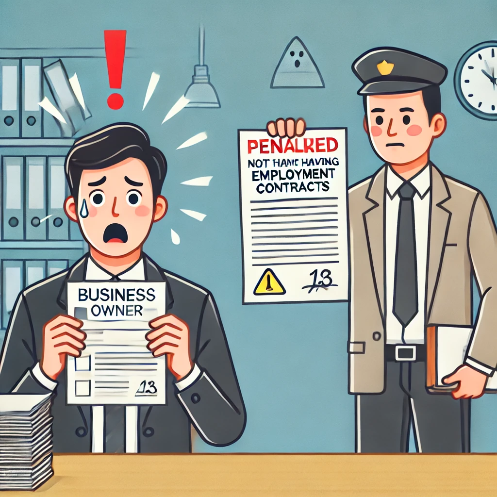 근로계약서 미작성&rdquo;, &ldquo;과태료&rdquo;, &ldquo;사업주&rdquo; 등 주요 키워드 포함