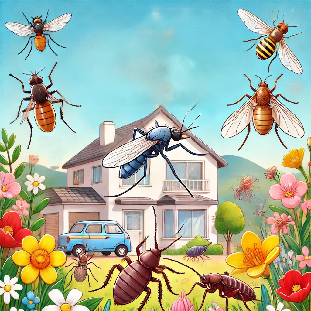 날씨가 따뜻해지고 해충이 많이 발생하는 사진