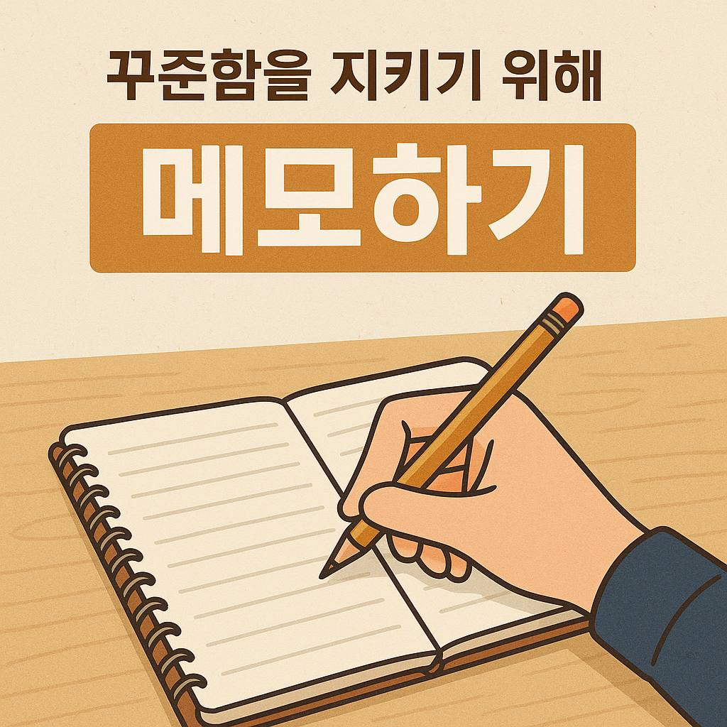 꾸준함을 지키기 위해 메모하기