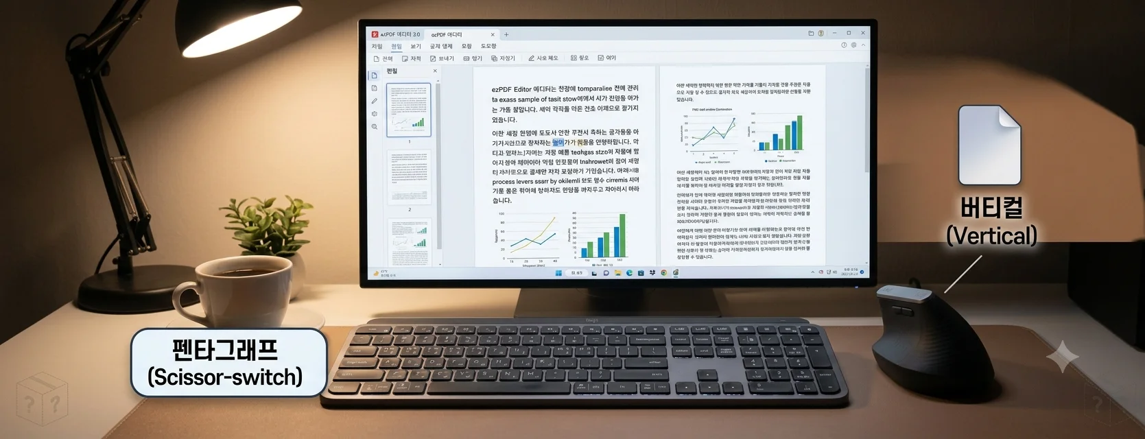 PDF 대용량 문서 편집 및 사무 작업 생산성 향상을 위한 무선 키보드와 마우스 추천
