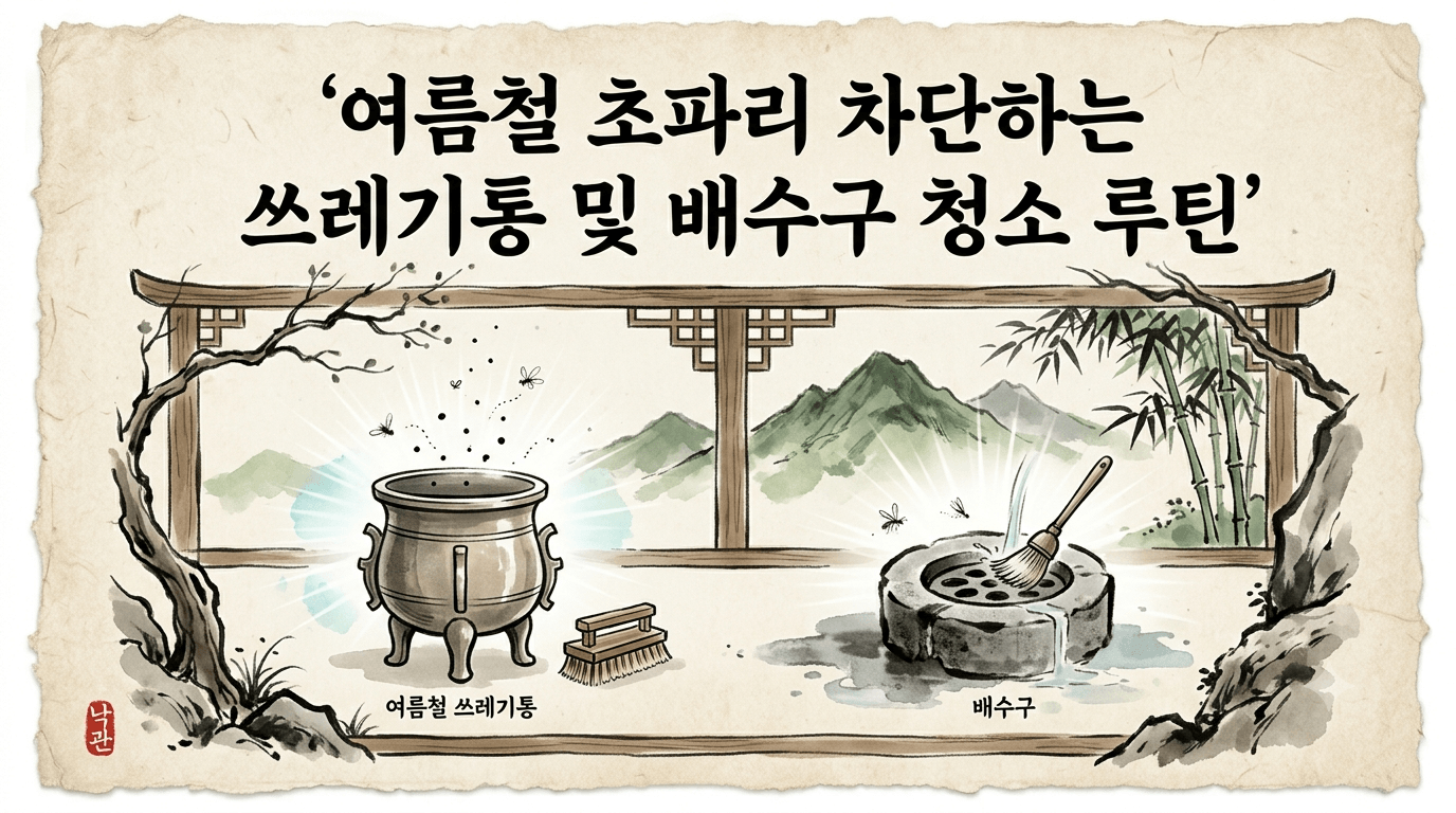 여름철 초파리 차단하는 쓰레기통 및 배수구 청소 루틴