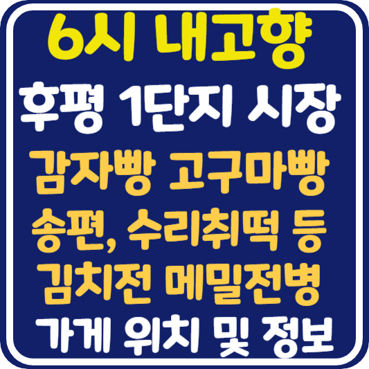 6시 내고향 춘천 후평 1단지 시장 감자빵 고구마빵, 송평, 수리취떡, 카스테라, 인절미, 김치전, 메질전병 가게 위치 및 정보