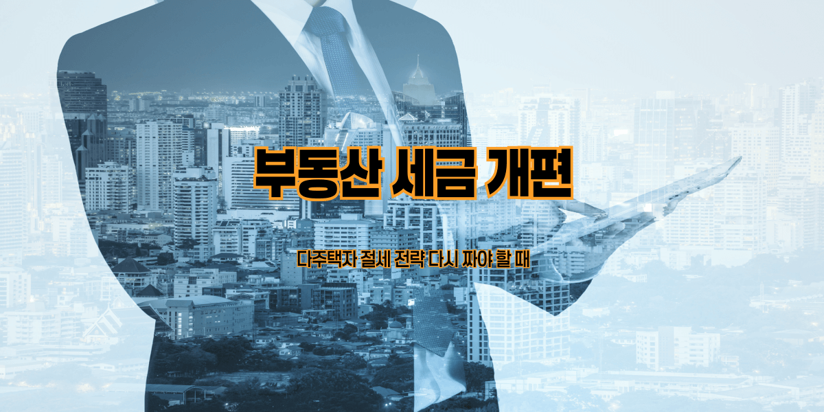 부동산 세금 개편｜다주택자 절세 전략 다시 짜야 할 때