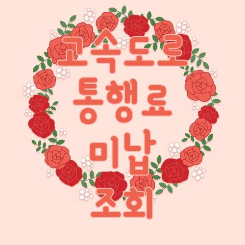 고속도로 통행료 미납 조회