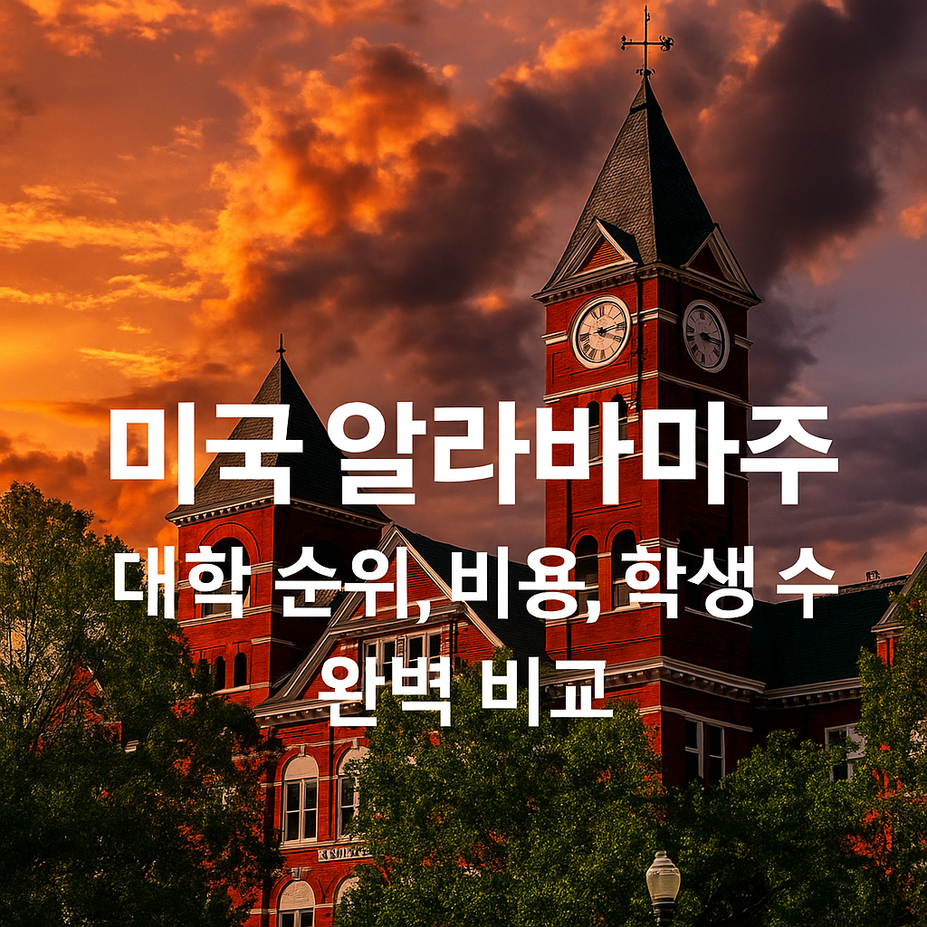 미국 대학 순위-알라바마주 대학 순위, 비용, 학생 수 완벽 비교 이미지