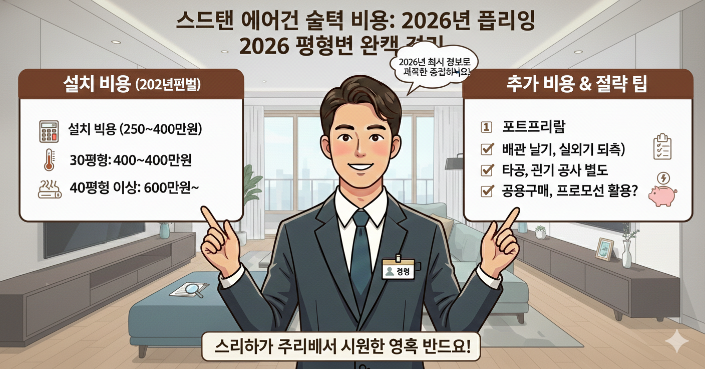 시스템 에어컨 설치 비용 얼마 2026 평형별 견적 완벽 정리