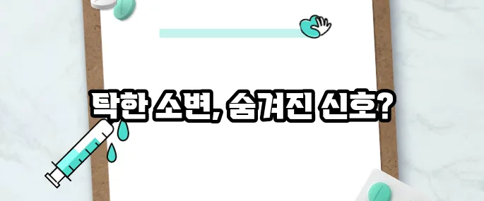 소변색이 탁한 이유