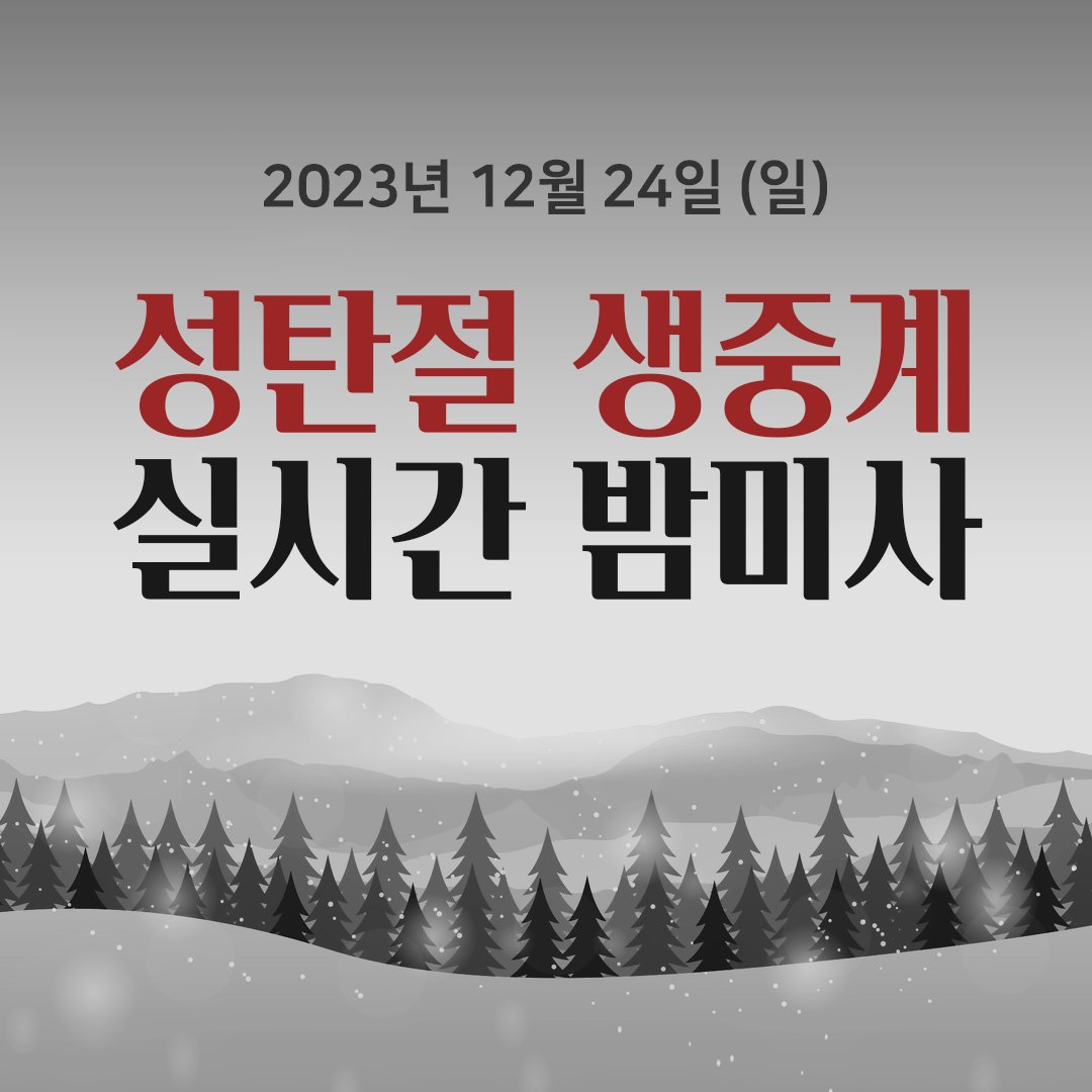 2023년 주님성탄대축일 성탄절 전야미사 밤미사 실시간 생중계