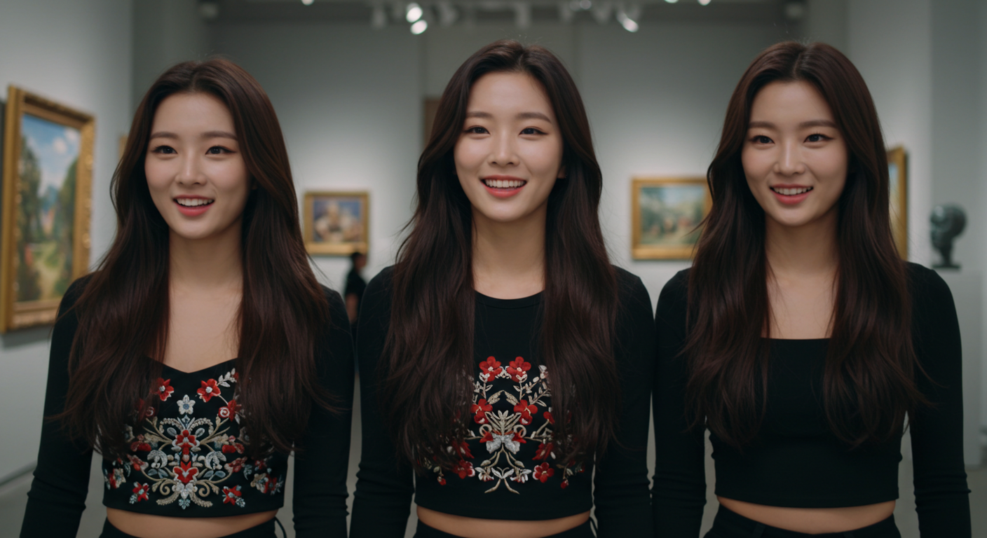 미술관에 놀러온 여성들