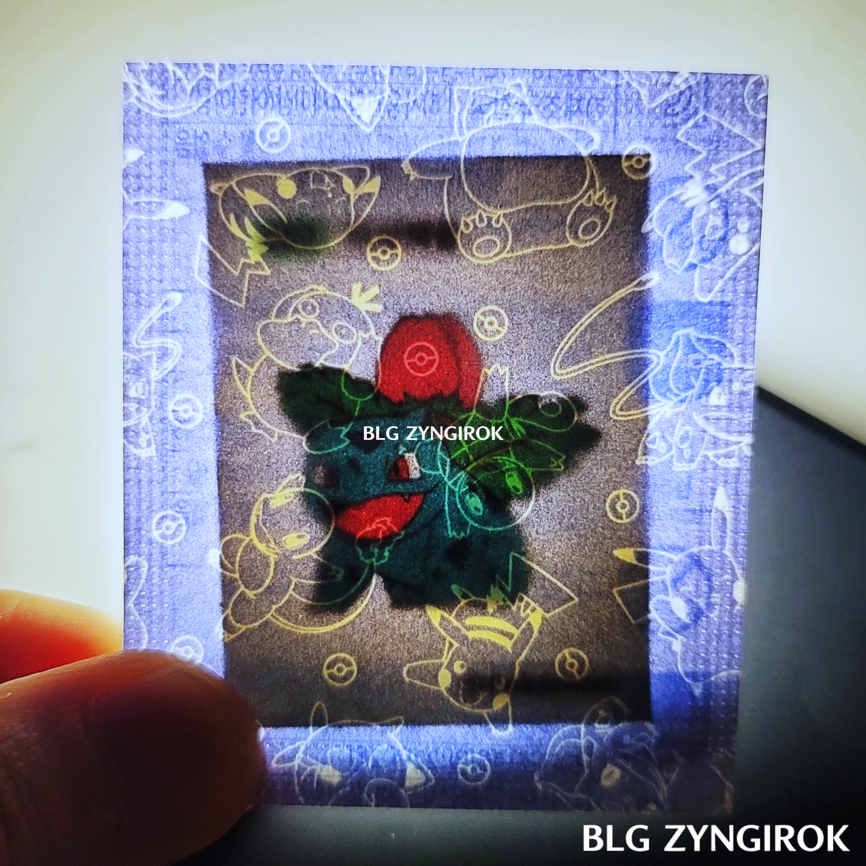 띠부띠부씰-이상해풀을-들고있다.