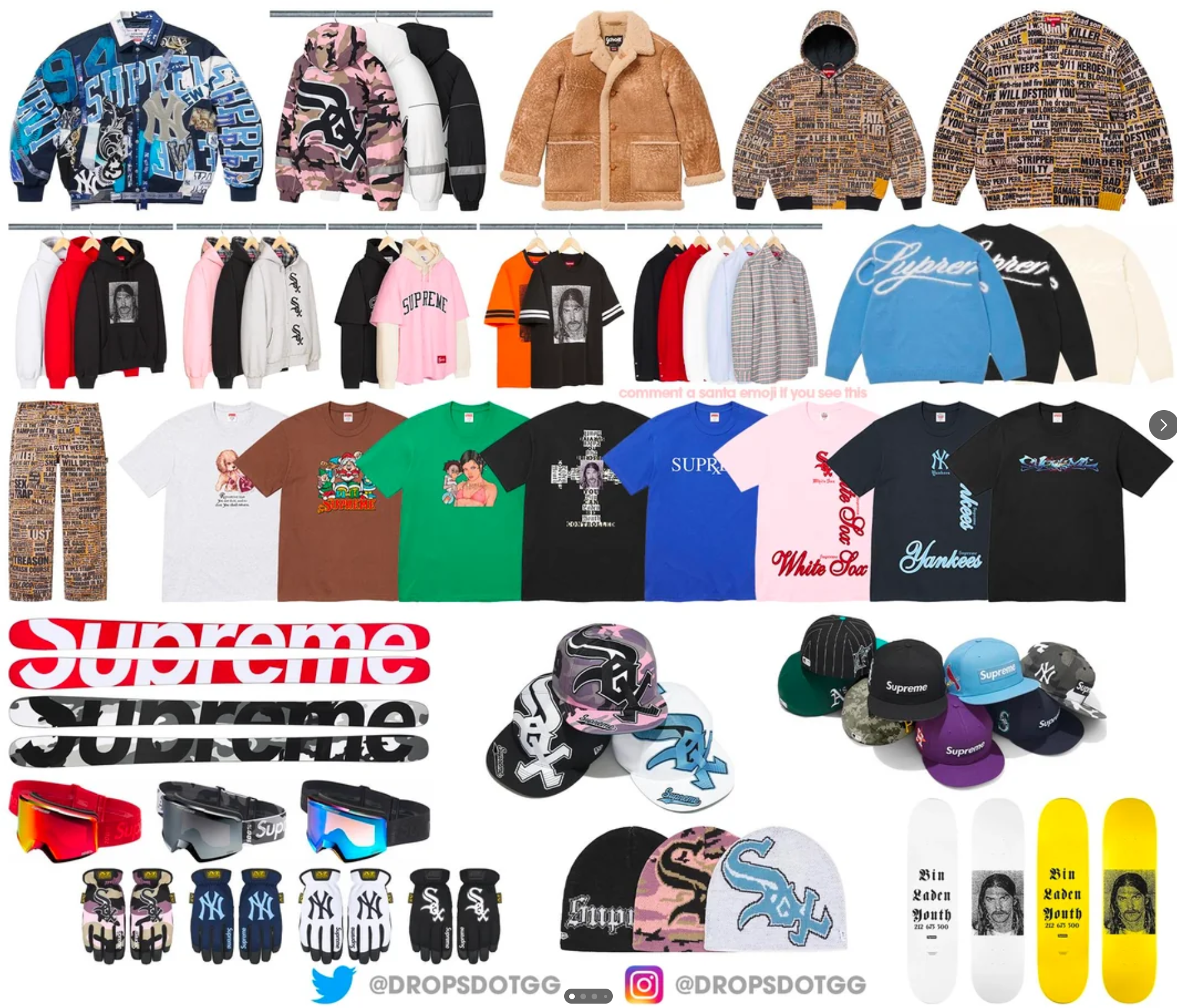 Supreme 슈프림 2025년 FW 17 Week 드랍리스트