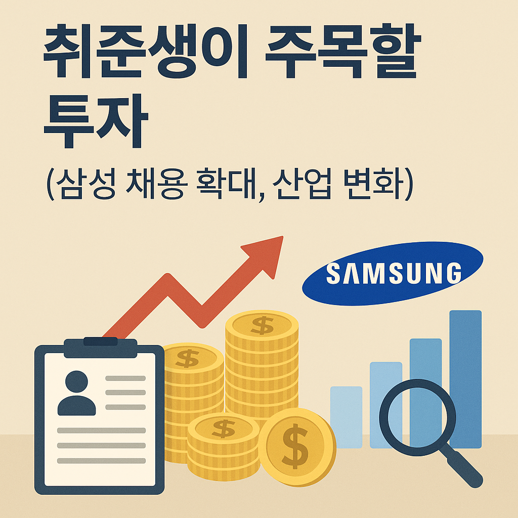취준생이 주목할 투자 (삼성 채용 확대, 산업 변화)