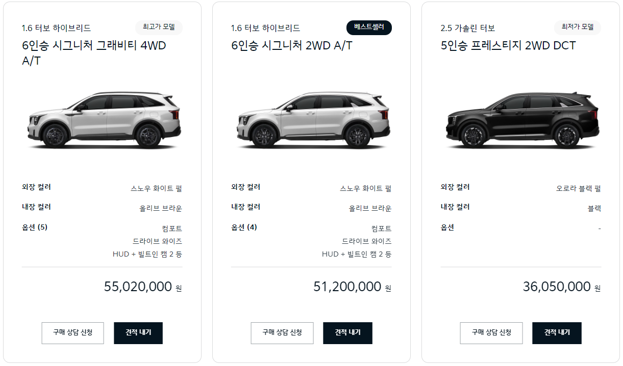 2025 쏘렌토 하이브리드