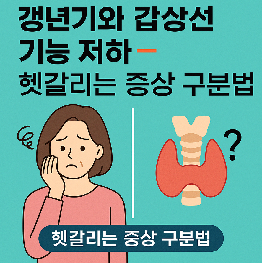 갱년기와 갑상선 기능 저하 – 헷갈리는 증상 구분법