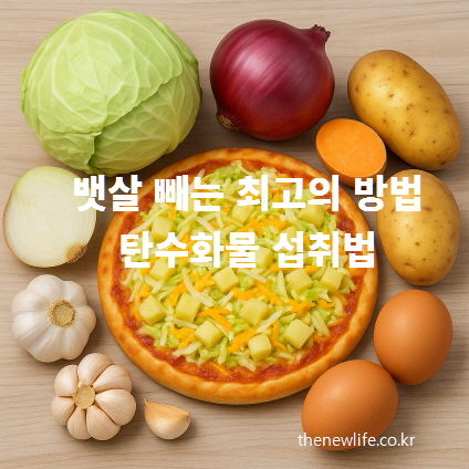 양배추, 양파, 감자, 고구마, 달걀, 마늘 등 건강한 재료로 만든 양배추 피자. 뱃살 감량을 위한 탄수화물 대체 식단입니다.