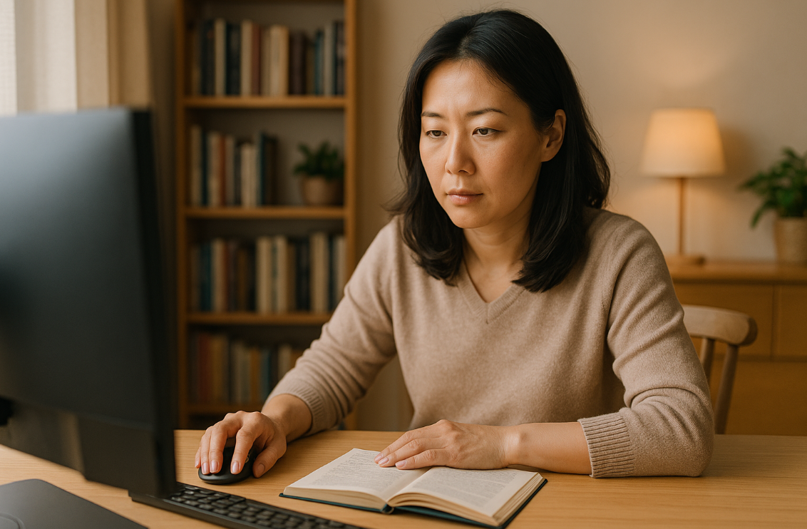 온라인 부업 중인 가정주부