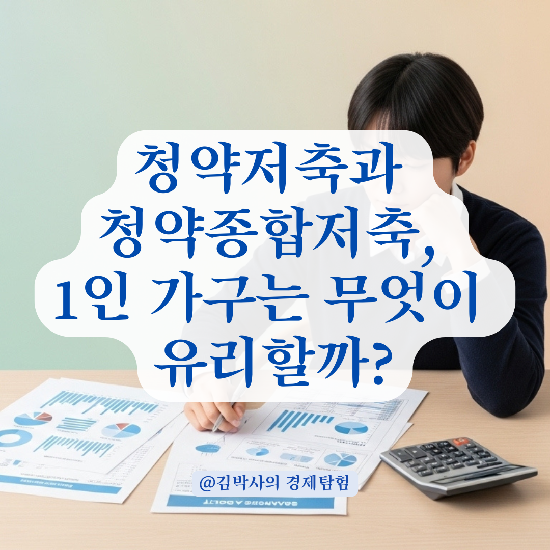 예전 청약저축 vs 청약종합저축, 무주택 1인에게 유리한 선택 정리.