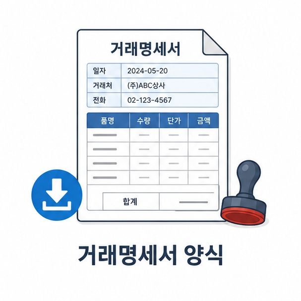 거래명세서 양식 무료 다운로드 안내